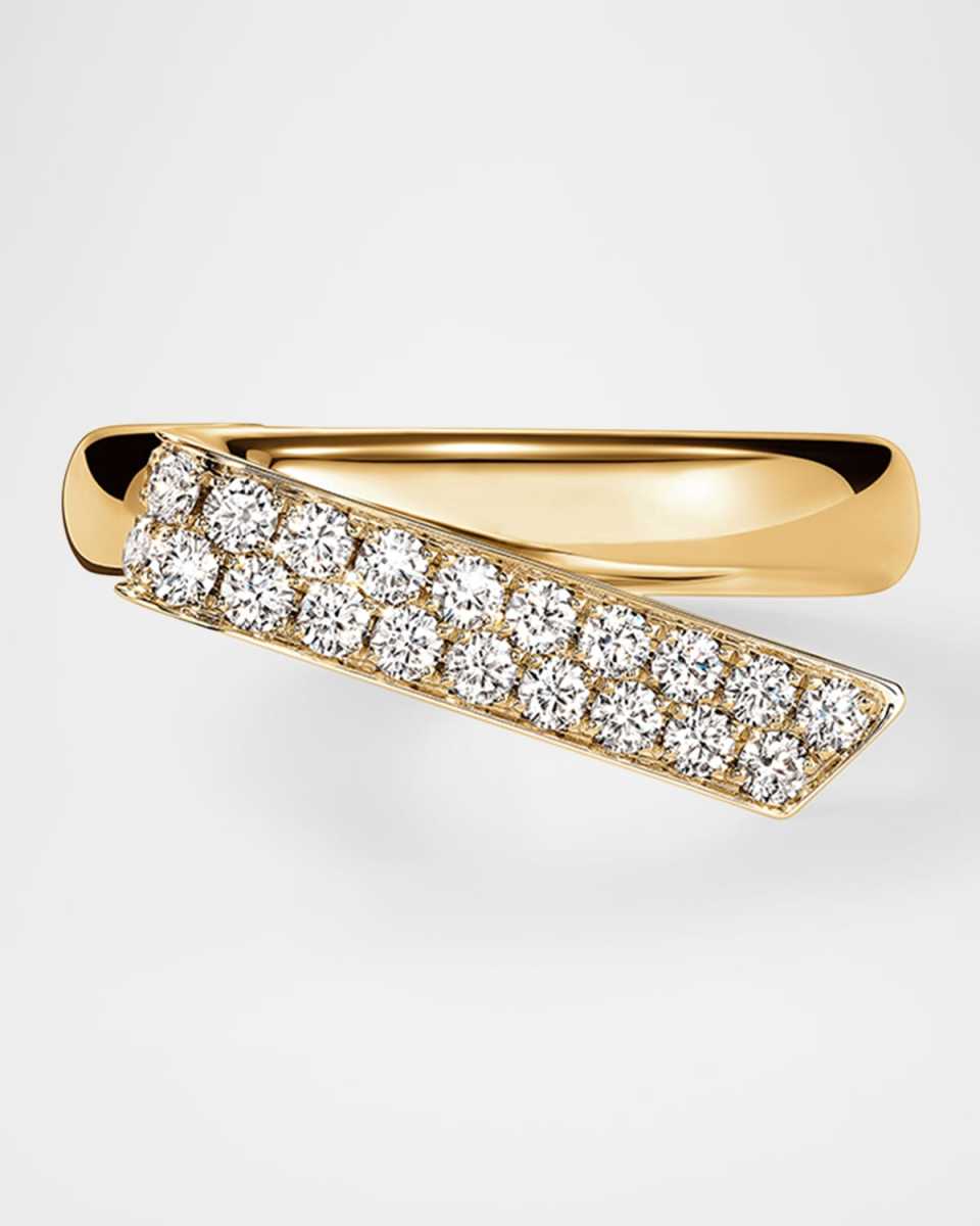 18K Yellow Gold Inside Out Diamond Flip Ring